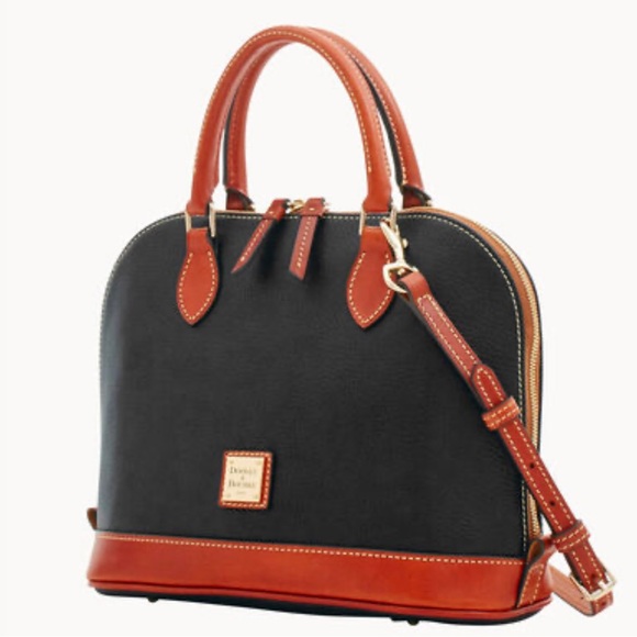 DOONEY & BOURKE PEBBLE GRAIN ZIP ZIP BLACK LEATHER SATCHEL. BRAND NEW & UNUSED. - Picture 10 of 10